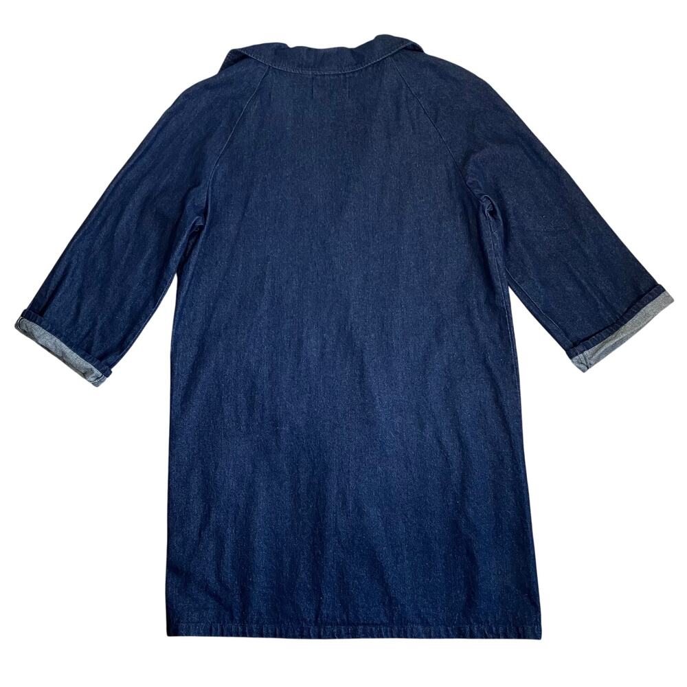 STATE the Label Dark Wash Denim Potter’s Coat Sz Large 100% Cotton - Picture 15 of 16